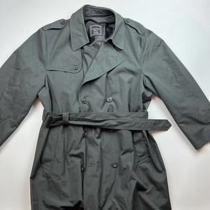 CHRISTIAN DIOR Vintage 80s Men's Belted Trench Coat XL